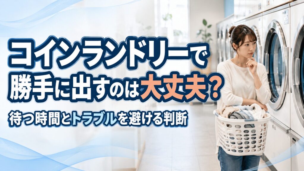 コインランドリーで勝手に出すのは大丈夫
