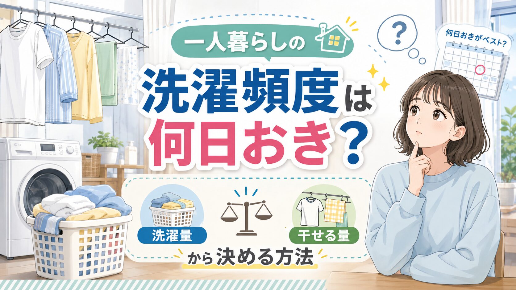 一人暮らしの洗濯頻度は何日おき