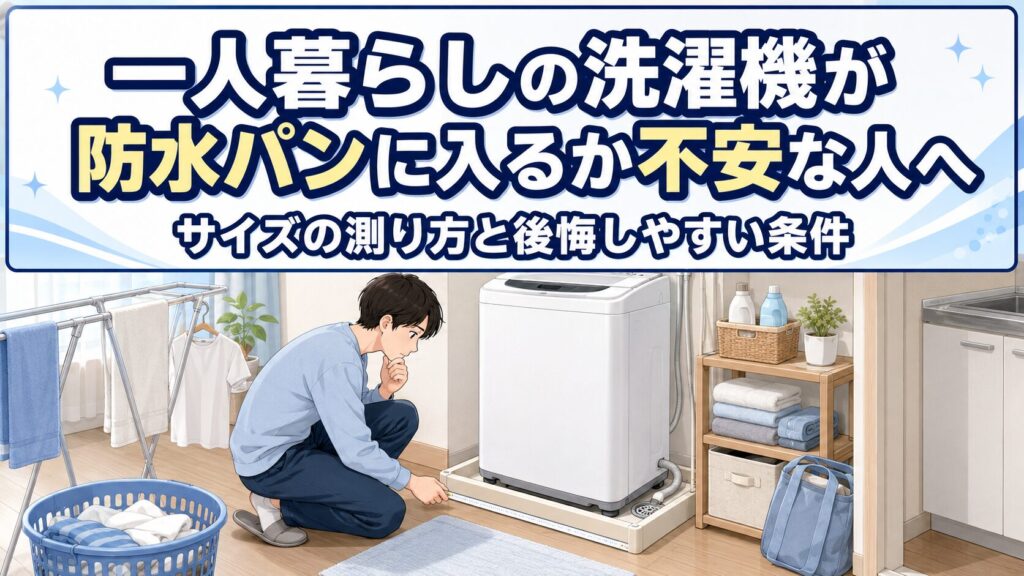 一人暮らしの洗濯機が防水パンのサイズ