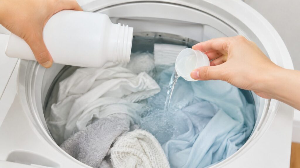 柔軟剤を最後のすすぎで入れる