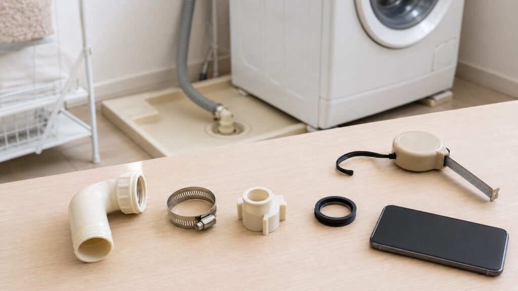洗濯機エルボと関連部品