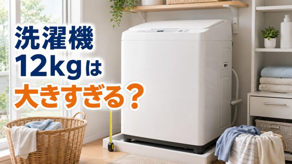 洗濯機12kgが大きすぎるか購入前に確認するアイキャッチ画像