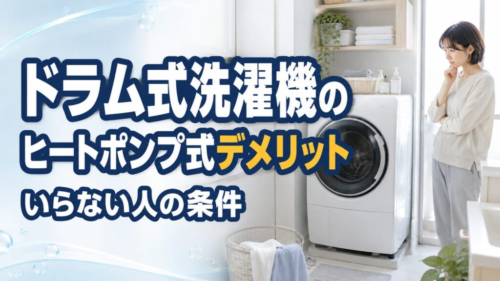 ドラム式洗濯機のヒートポンプ式デメリット