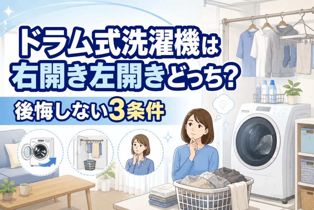 ドラム式洗濯機は右開き左開きどっち？