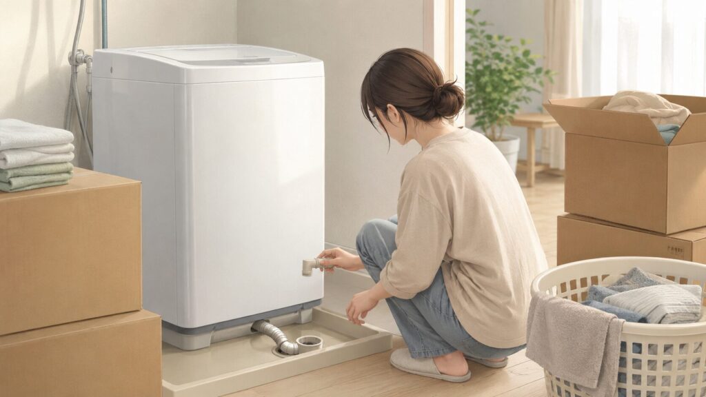 退去時の排水エルボ確認