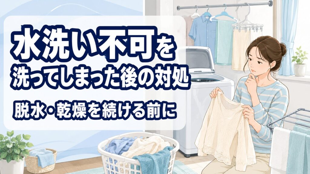 水洗い不可を洗ってしまった後の対処