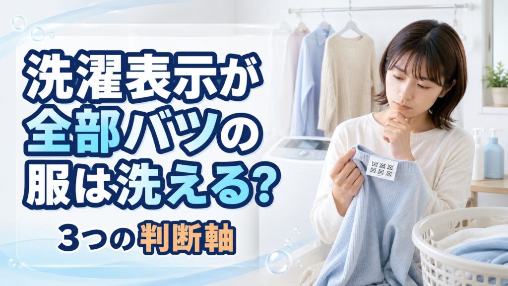 洗濯表示が全部バツの服は洗える？