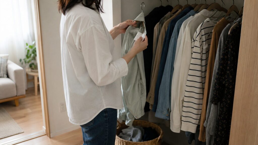 服を買う前の洗濯表示確認